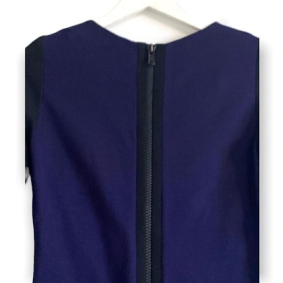 Sandro Paris Color Block Ponte Mini Dress, Purple/blue and Black, Size 1/S - Picture 5 of 14